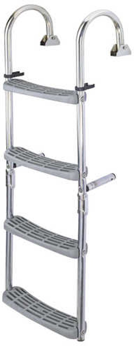 PLASTIMO opvouwbare roestvrijstalen ladder, 4 treden