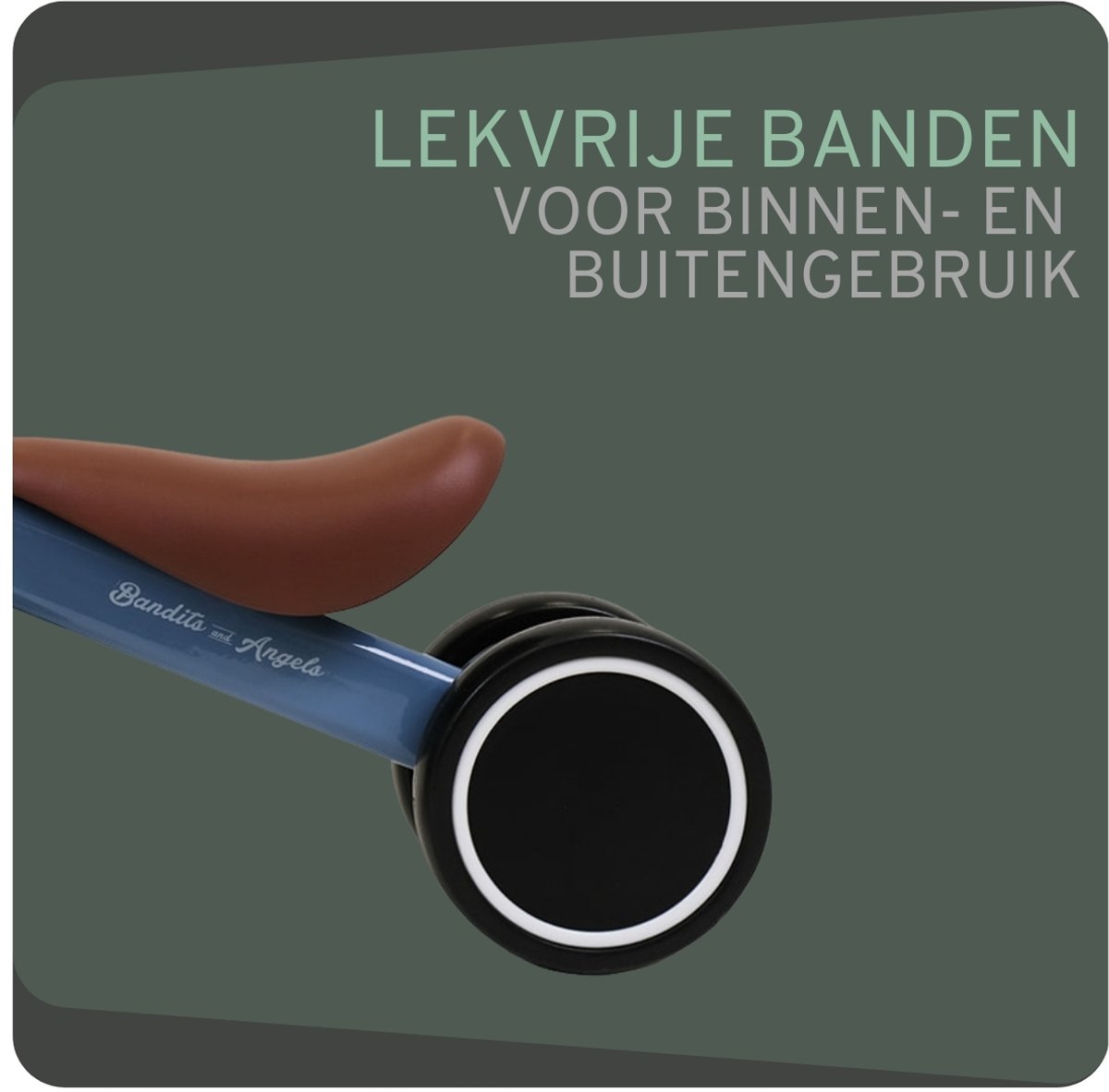 Bandits & Angels Loopfiets Little Starter Petrol Blauw vanaf 1 Jaar voor Jongens en Meisjes - Metaal - Blauwe Loop Fiets - Compact en Veilig voor Binnen en Buiten — afbeelding 4