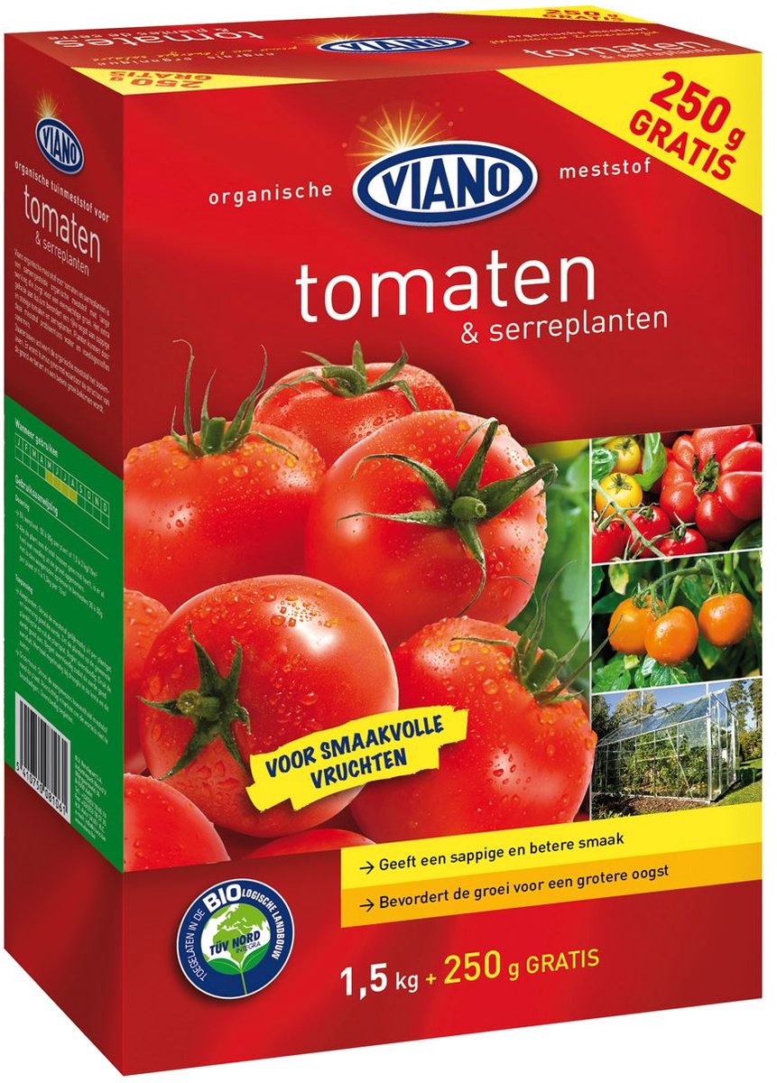 Tomaten & serre meststof 1.75KG - 1.5KG + 250 gram voor 35m²