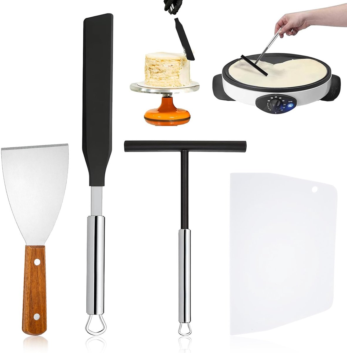 My Ninki ® Complete Set van Crepe Gereedschap voor Perfecte Pannenkoeken en Meer in de Keuken