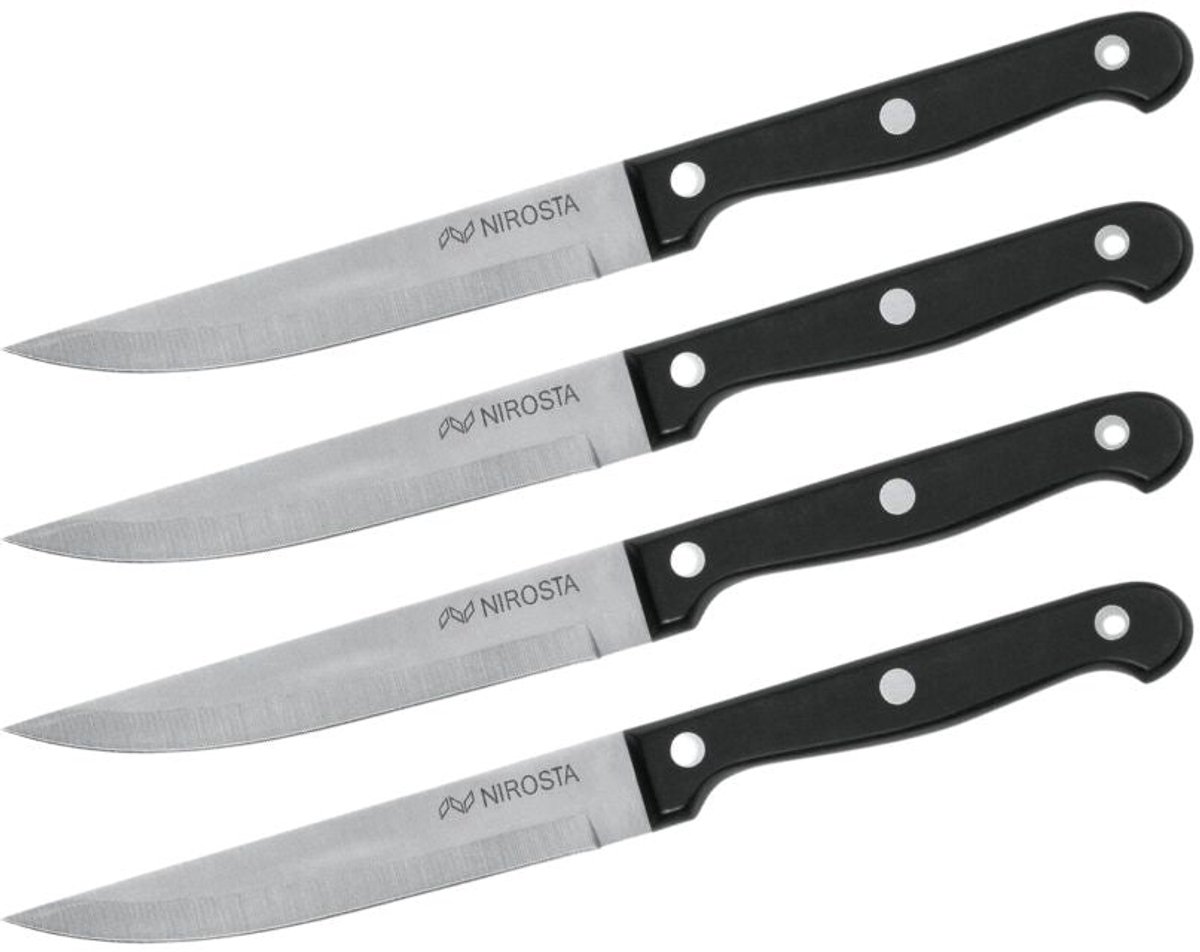 Set van 4 Nirosta Mega biefstukkoppen messen 21 cm
