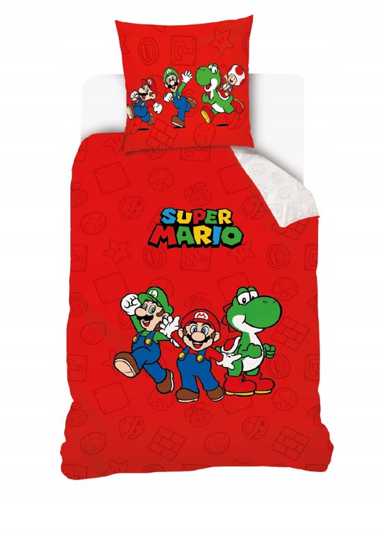 Housse de couette Super Mario 140x200 2en1 en Katoen durable