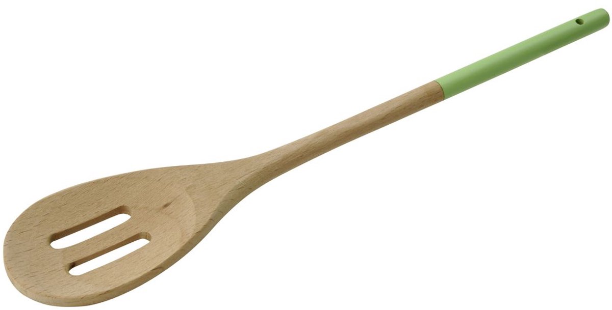 Houten keuklepel met opengewerkt ontwerp 30 x 5,5 cm Tasty Green