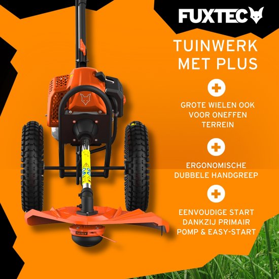 FUXTEC Bosmaaier Benzine - Grastrimmer op wielen - 62cc - 2-takt - FX-FSR162 van FUXTEC — afbeelding 2