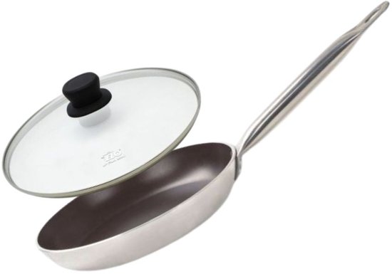 FACKELMANN Cosmo koekenpan met hoge rand, diameter 28 cm, geperst aluminium, PFAS-vrije Excilon keramische coating, soft-touch handvat, reiniging met de hand