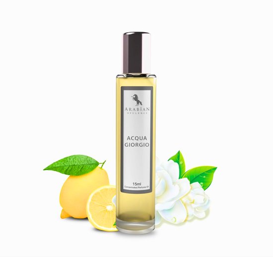 ARABIAN OPULENCE Parfum voor Heren | ACQUA GIORGIO FR10 Herenparfum, Parfum Olie | Eau de Parfum | Langhoudende Houtige Parfum voor Mannen | Alcoholvrije Roll-on Geur | Luxe Parfum Cadeauset | Compacte Reisformaat Parfum (15ml)