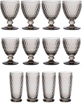 Verres à vin et long drink Boston colorés, Set de 12