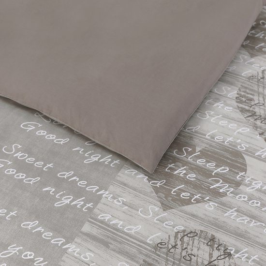 VISION Alice Dekbedovertrekset - 100% katoen: zacht en soepel - Kingsize - Dekbedovertrek 260 x 240 cm met 2 bijhorende slopen - Beige - Oekotex gecertificeerd van VISION — afbeelding 2