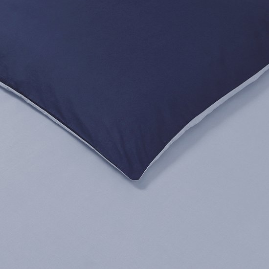 Vision - Omkeerbaar tweezijdig Dekbedovertrekset - Blauw/grijs - Lits-jumeaux - Dekbedovertrek 240 x 220cm met 2 bijhorende slopen - 100% katoen van VISION — afbeelding 4