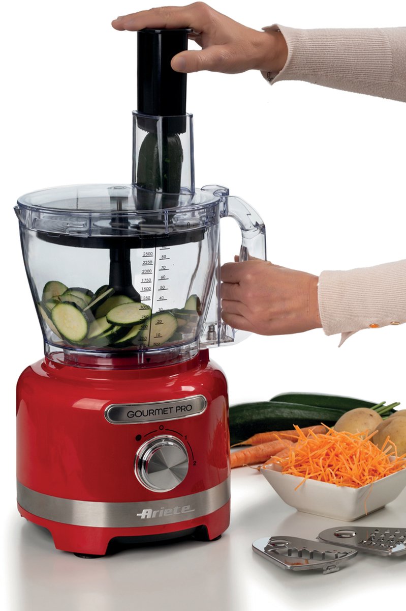 Ariete 1782/00 - Moderna food processor - keukenmachine - hakmolen - blender - Rood thumbnail 4