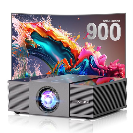 ULTIMEA Native 1080P met Obstakelvermijding&6D-Trapeziumcorrectie, 4K Thuisbioscoop Beamer Zwart