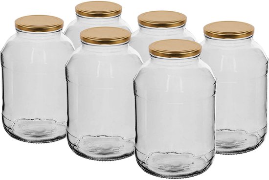 Browin opslagpot 2L | weckpot| multipak 6 stuks| augurkenpot