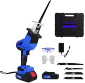 Bol.com Borstelloze Reciprozaag 21V - Draadloze Elektrische Sabelzaag - Accu Zaag voor Hout Metaal & PVC - Inclusief Batterij & ... aanbieding