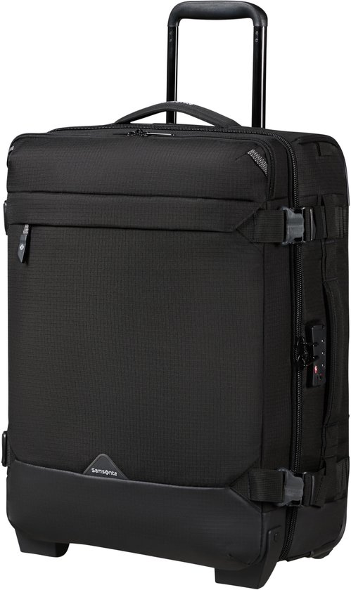 Samsonite Reistas/Backpack - Roadseeker DF/whls 55cm + rugzak - deep black - 50 l