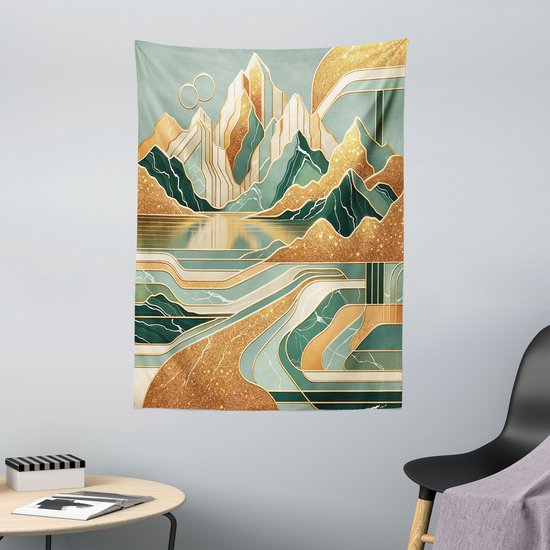 Tapisserie décorative style Boho New du milieu du siècle, Décoration murale en Tissus pour chambre à coucher, salon, chambre d'étudiant, 110 cm x 150 cm