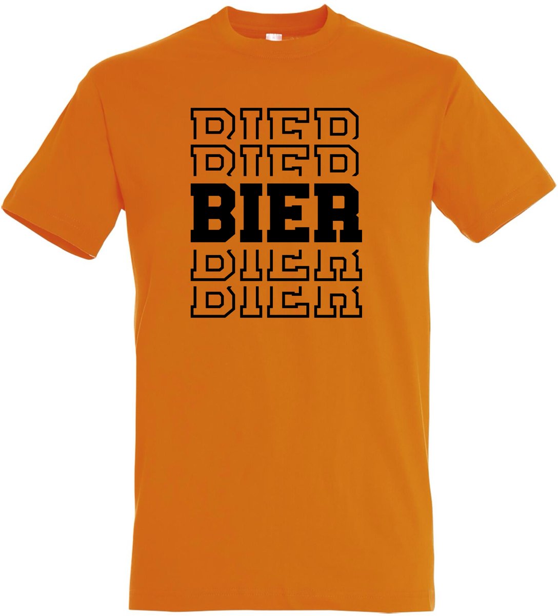 BIER T-shirt - Oranje - Oranje T-shirt - Koningsdag - Koningsdag Outfit - Koningsdag Kleding - Heren - Dames - Unisex - Oranje Kleding - Maat XXL