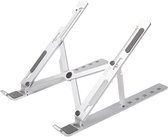 R2B Laptop standaard Verstelbaar en Opvouwbaar - 10 t/m 17 inch - Laptopstandaard - Laptop Stand - Laptopverhoger - Laptop Houder - Tablet Standaard - Zilver