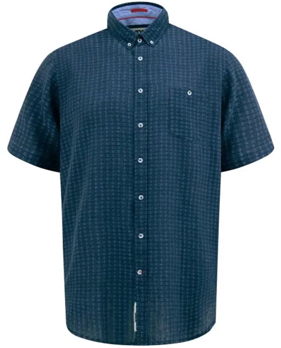 D555 Pontefract Overhemd Blauw Linnen-Mix Big Men Size 2XL