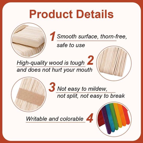 Wooden Stirrers, 50 Pieces Coffee Stirrers Coffee Tea Stirrers