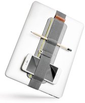 Beblau SLIM Portable  organizer attachable to your devices 5-Compartment Fabric Accessory Holder, Gray/Yellow"