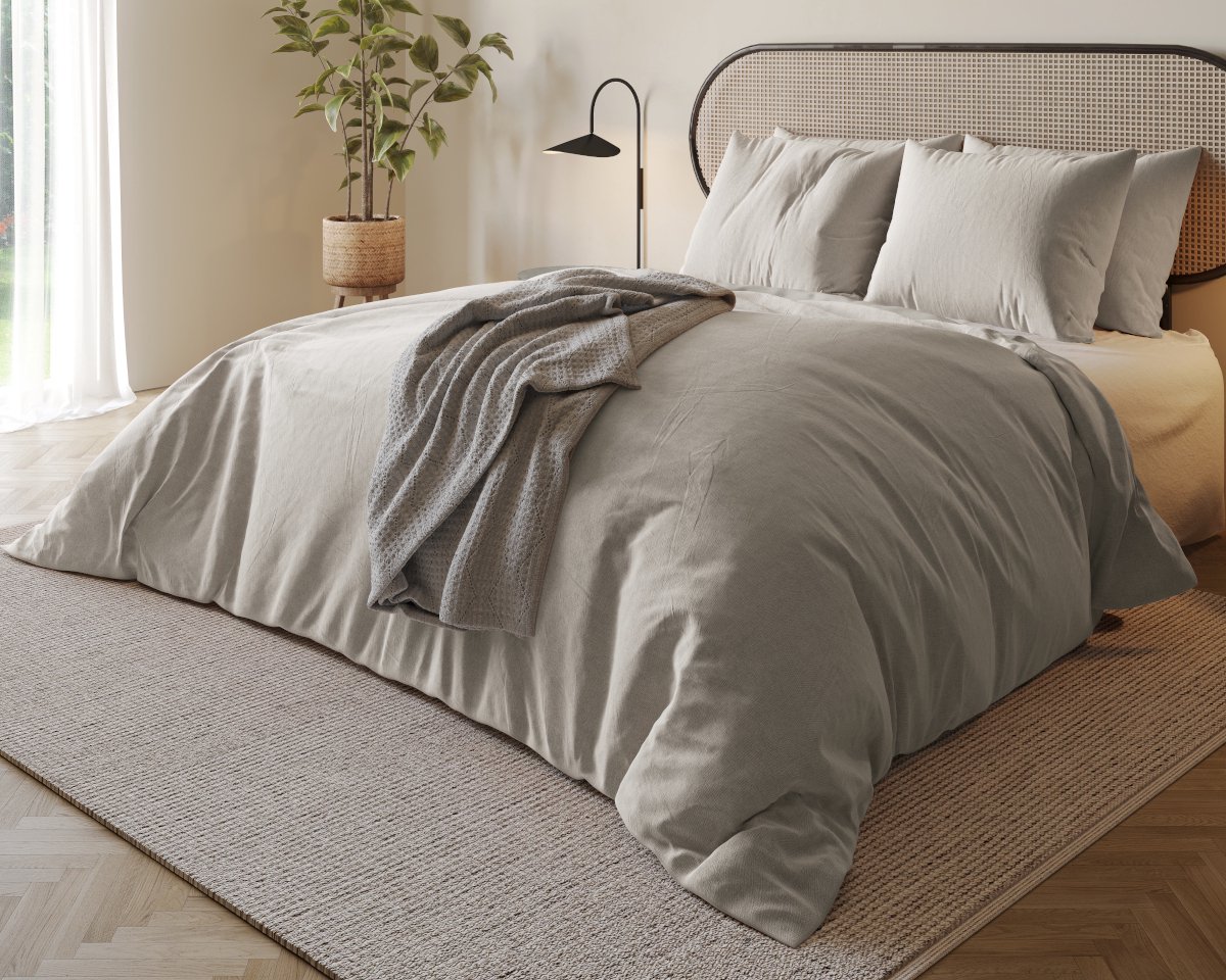 CLARYSSE Dekbedovertrek Noa 260x240 cm (grijssteen 3041) zonder slopen