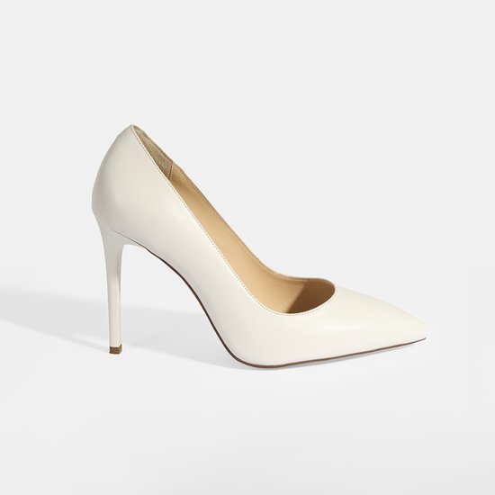 Rieker femme Pumps van leer met blokhak, Gebroken wit, 41 EU