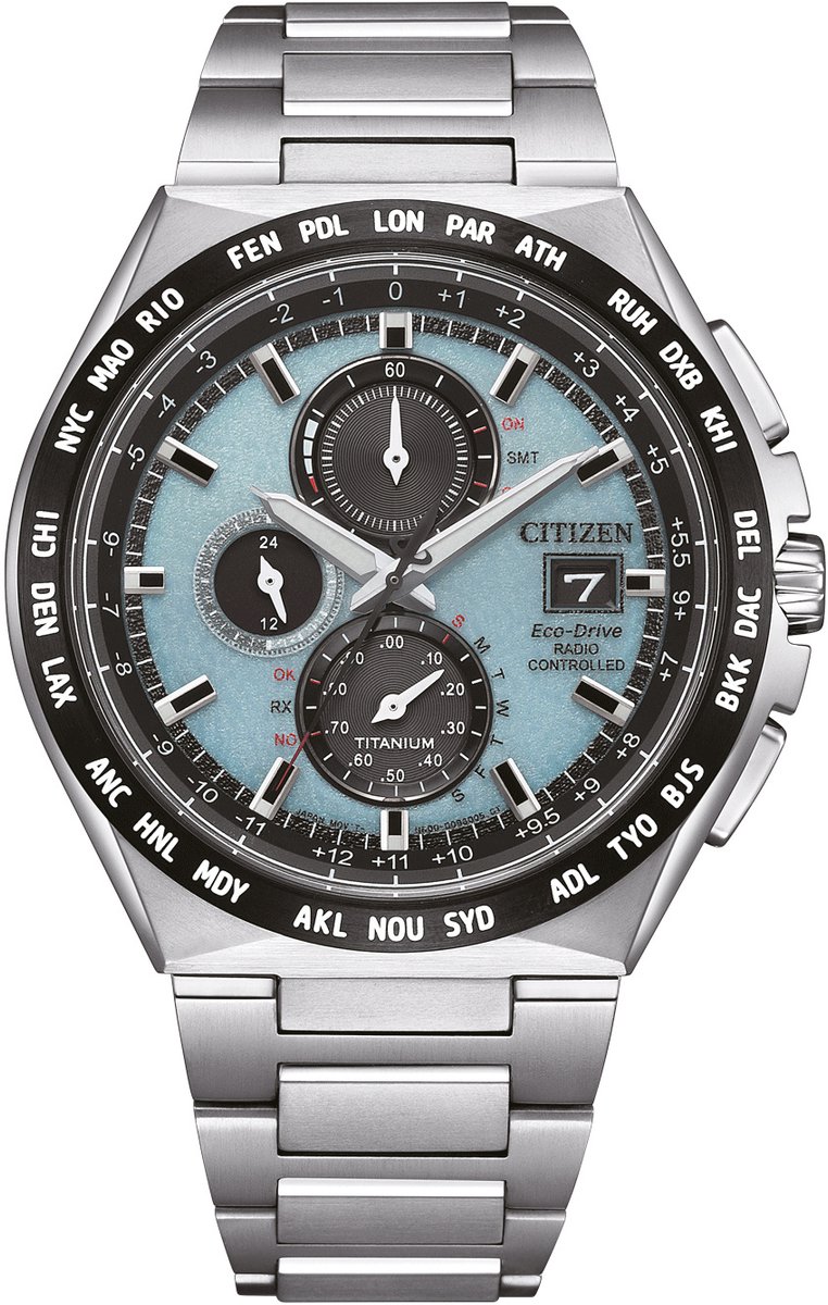 Citizen AT8238-84M Horloge - Titanium - Zilverkleurig - Ø 44 mm