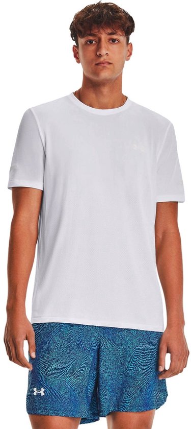 Foto: Under armour seamless stride ss wht maat lg