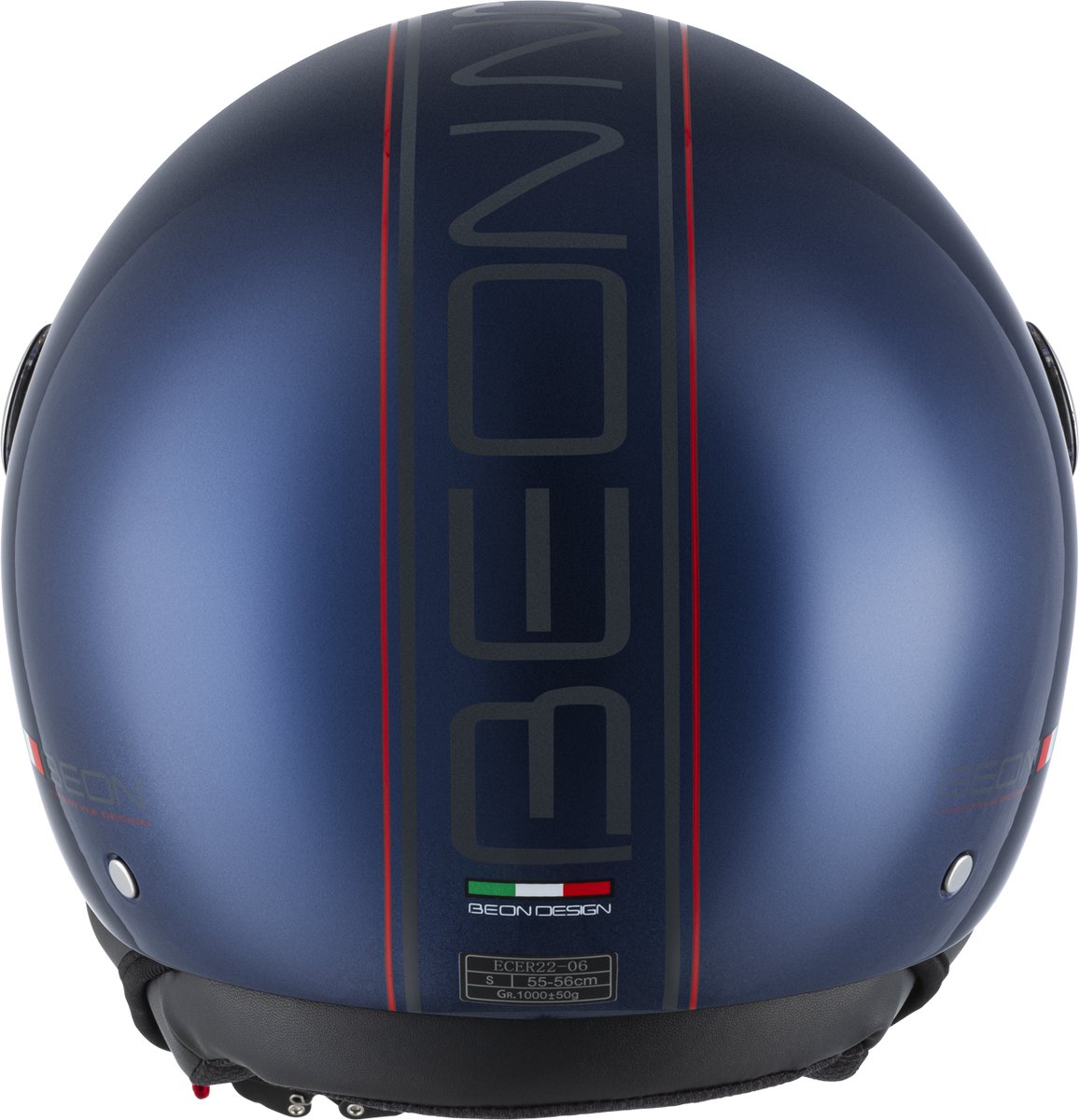 BEON Design Scooterhelm - Metallic Blauw - L - Jethelm met Vizier - Motorhelm - Geschikt voor Vespa, Scooter, Brommer, Motor en Snorfiets – foto 3