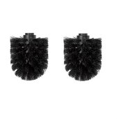 LIVINQ Brosse WC séparée - Tête de brosse WC - Zwart - Tête de brosse WC de rechange - lot de 4 pièces