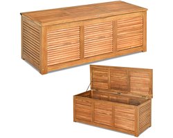 COSTWAY Tuinbox, acaciahout, opbergbox, kussenbox, tuinkist voor tuin, balkon, 120 x 45 x 45 cm