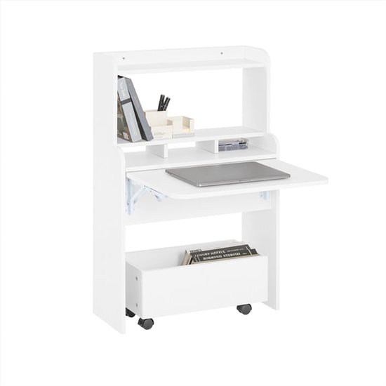 Multifunctioneel bureau - plank - laptop desk - ruimtevaartbesparing - 64x98x64cm, opvouwbaar tot 64x98x25cm