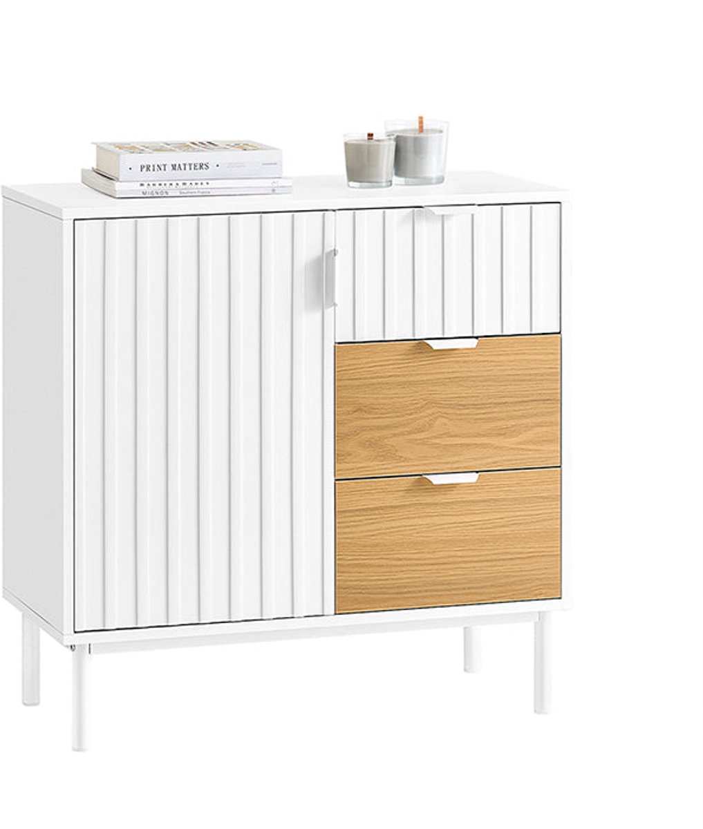 Multi -compartiment dressoir - kast - opbergkast - stabiliteit - 75x76x35cm