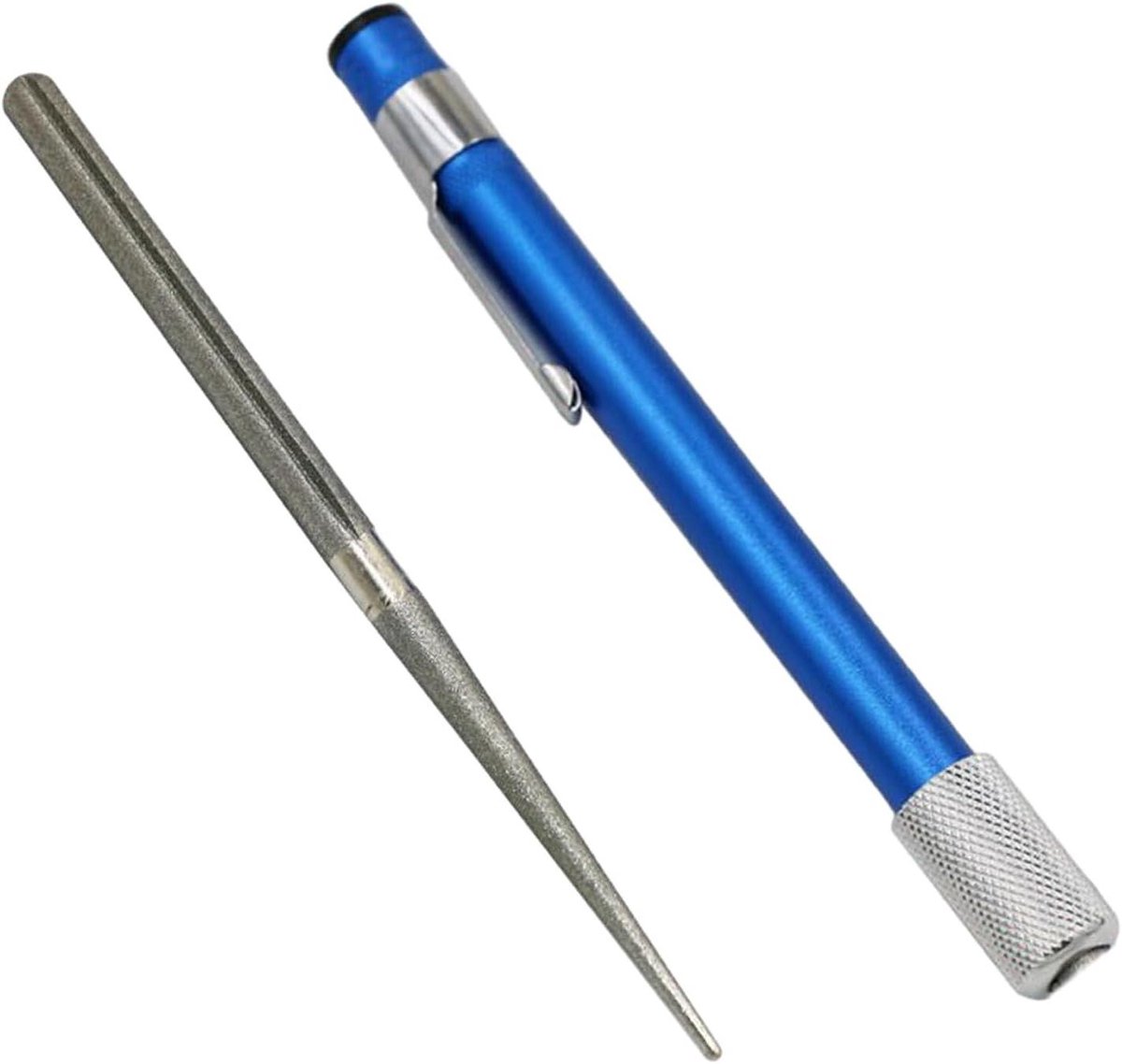 Image of 1 set van 2 stuks draagbare outdoor messenslijpstiften - diamantslijpstiften voor keuken en buiten gebruik
