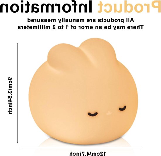 LED Nachtlampje Eend - Schattige Siliconen Kinderlamp met Timer & 3 Ni