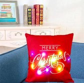 Kerst kussenhoes met LED-verlichting - kerst kussen met lampjes - Merry Christmas kussen met verlichting
