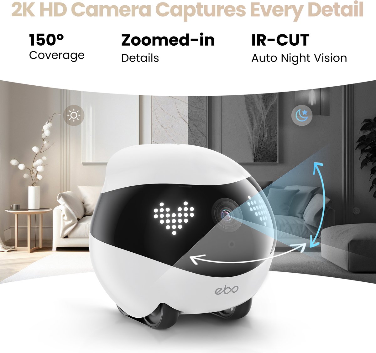 EnaBot - EBO Air 2 - Bewakingscamera - afbeelding 3