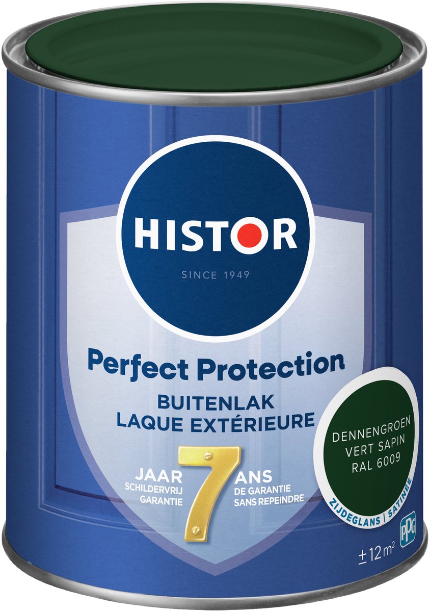 Histor Perfect Protection Buitenlak - Houtlak - Houtverf voor Buiten - Zijdeglans Verf voor Hout - Buitenverf - Dennengroen RAL 6009 - 0.75 L – foto 5