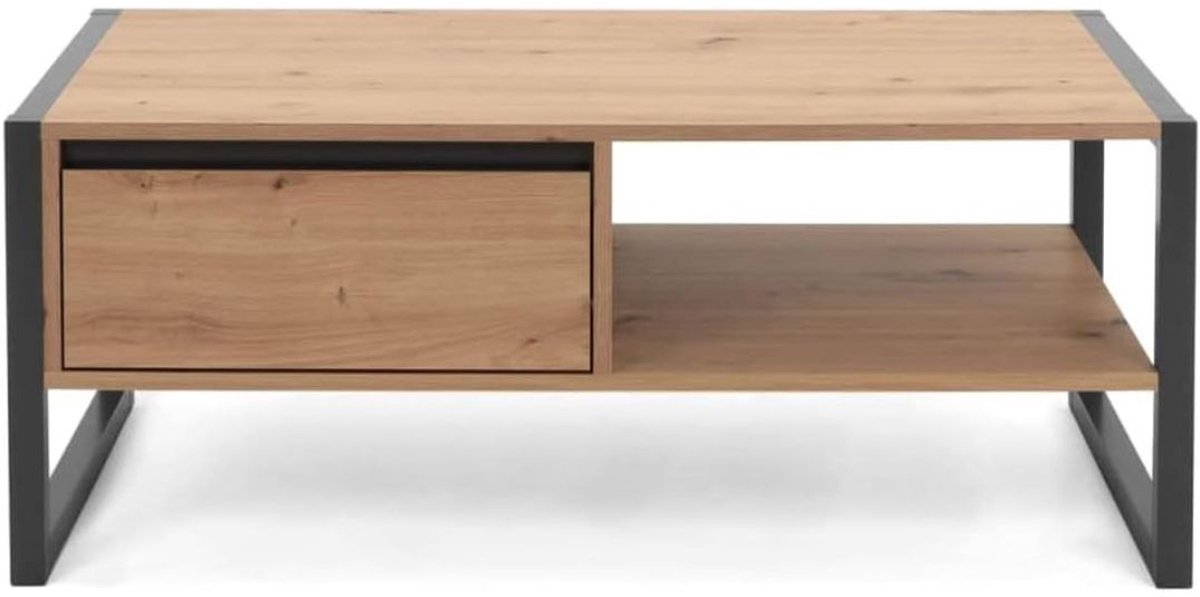 ApexArte® Salontafel met Opbergruimte - Dressoir met Lade - Vierkant