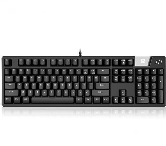 SunSonny N-J11PRO Mechanisch Gaming Toetsenbord - Zwart - 104 Keys Ergonomisch Bedraad RGB Gaming Keyboard - Red Switches