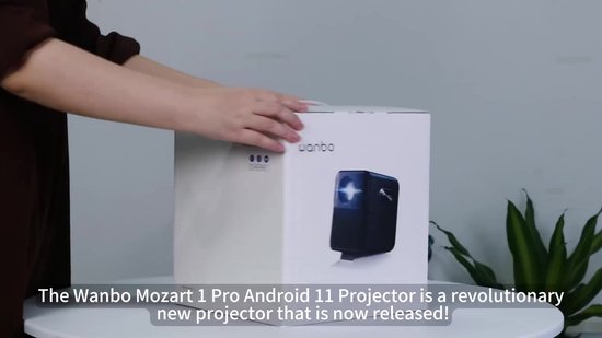 Wanbo Mozart 1 Pro Projector - Android TV 11 - 900 ANSI Lumen