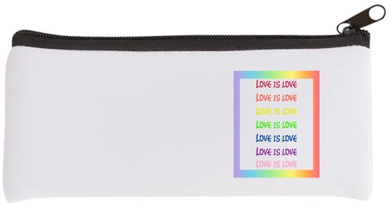 Foto: Akyol lgbtq cadeau etui lgbt queer met opdruk lgbt love is love pride month lgbtq vlag gay pride met tekst opdruk leuke pride spullen verjaardag cadeau gift 20 bij 9 cm