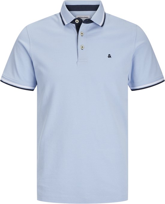 JACK&JONES PLUS JJEPAULOS POLO SS NOOS PLS Heren Poloshirt - Chambray Blue Play