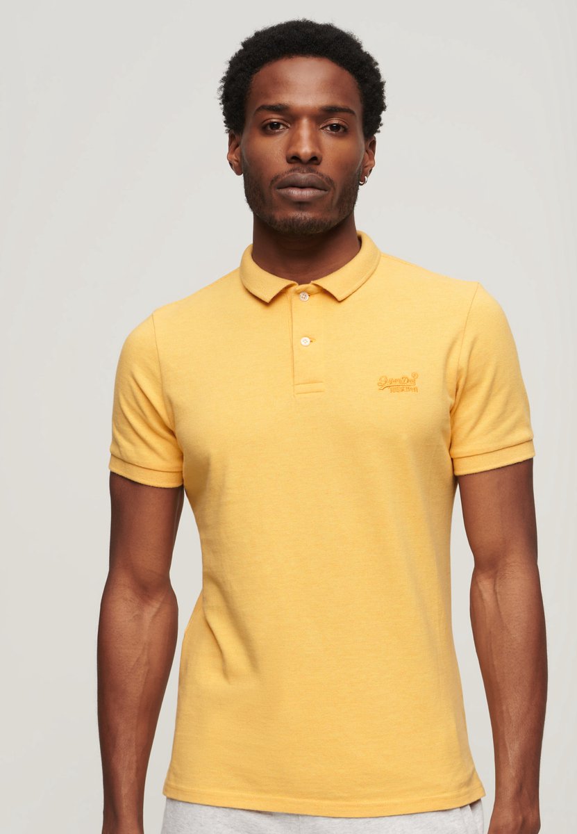 Superdry Classic Pique Korte Mouw Poloshirt XL Man Geel