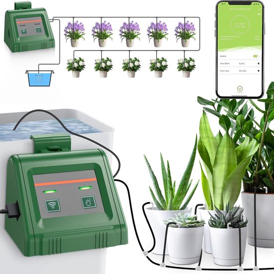 Biling Solar Irrigatie Systeem, Balkon, 15 m, 4 W, 2200 mAh, Automatisch, 15-20 Potplanten, IPX5, Zonne-energie, Tuin, Planten, Kas, Vakantie Biling Solar Irrigatie Systeem, Balkon, 15 m, 4 W, 2200 mAh, Automatisch, 15-20 Potplanten, IPX5, Zonne-energie, Tuin, Planten, Kas, Vakantie