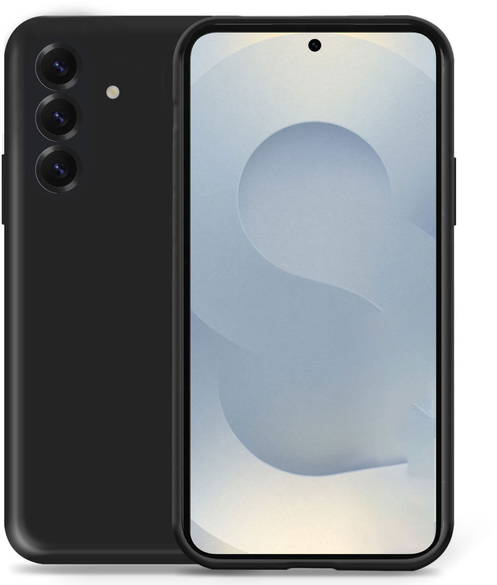 Technow hoesje geschikt voor Samsung S25 - Liquid Back Case Cover Zwart