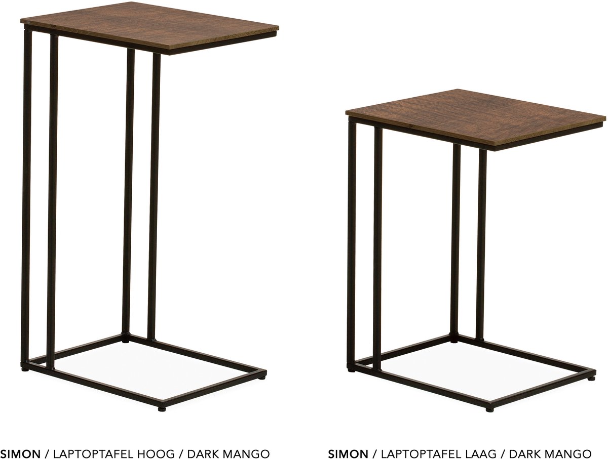 Maxfurn Laptoptafel | hoogte 68cm | Zeer krasvast | Kleur: Dark mango