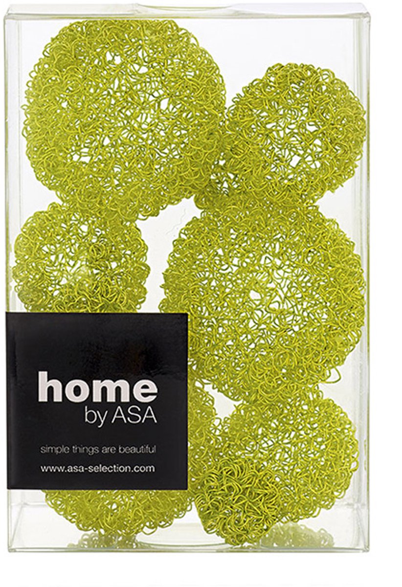 Set van 9 metallic groene ballen - Asa