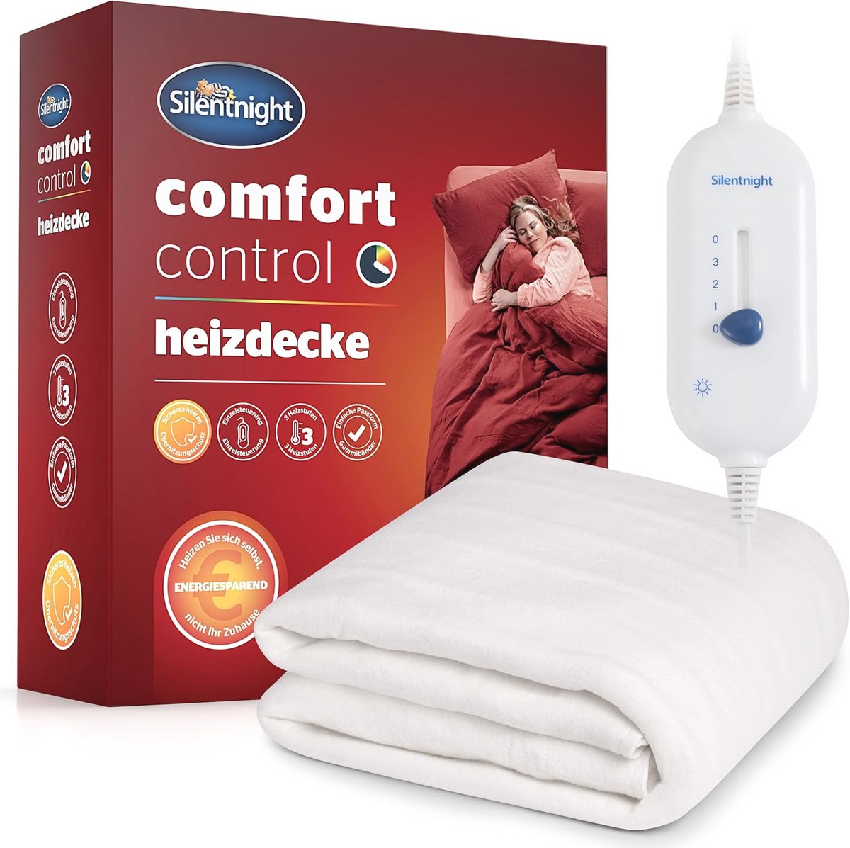 Elektrostatisch Warmte-onderbed 150 x 80 cm met 3 Warmtestanden en Wasbare Materiaal