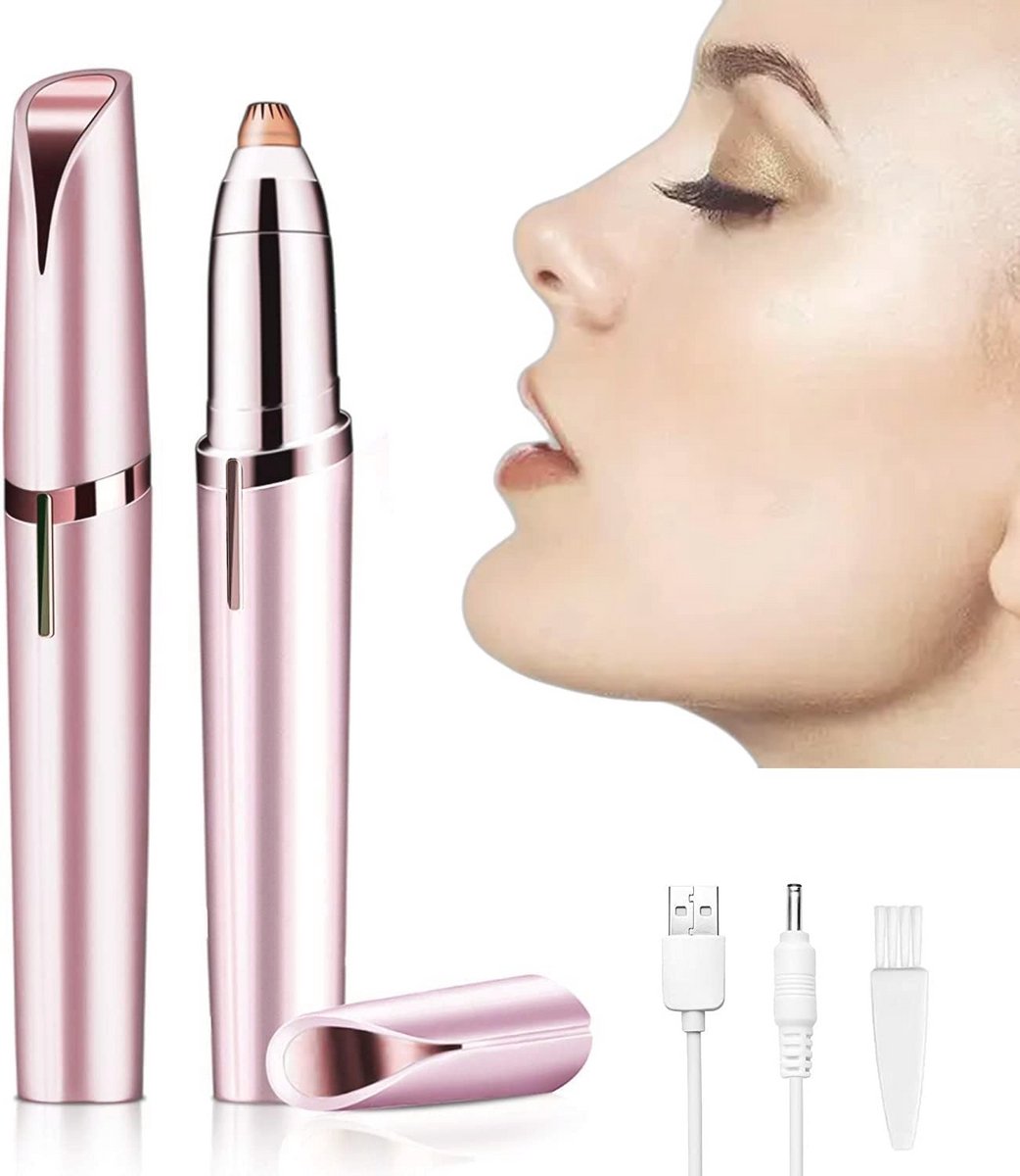 Pijnvrije Gezichtshaarverwijderaar voor Dames - Elektrische Ontharing, USB Oplaadbaar, Voor Lippen en Kin
